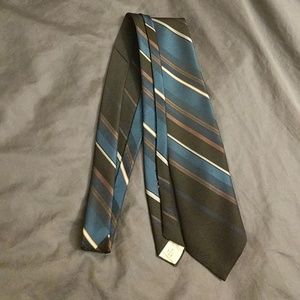 Vintage blue striped tie